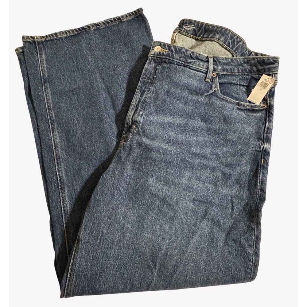 NWT‎ Old Navy Womens Extra High Rise Wide Leg Jeans Sz 24 Secret Smooth Pockets